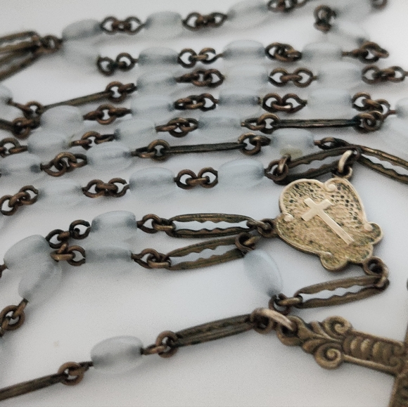 Antique Catholic Brass Rosary - Picture 7 of 15